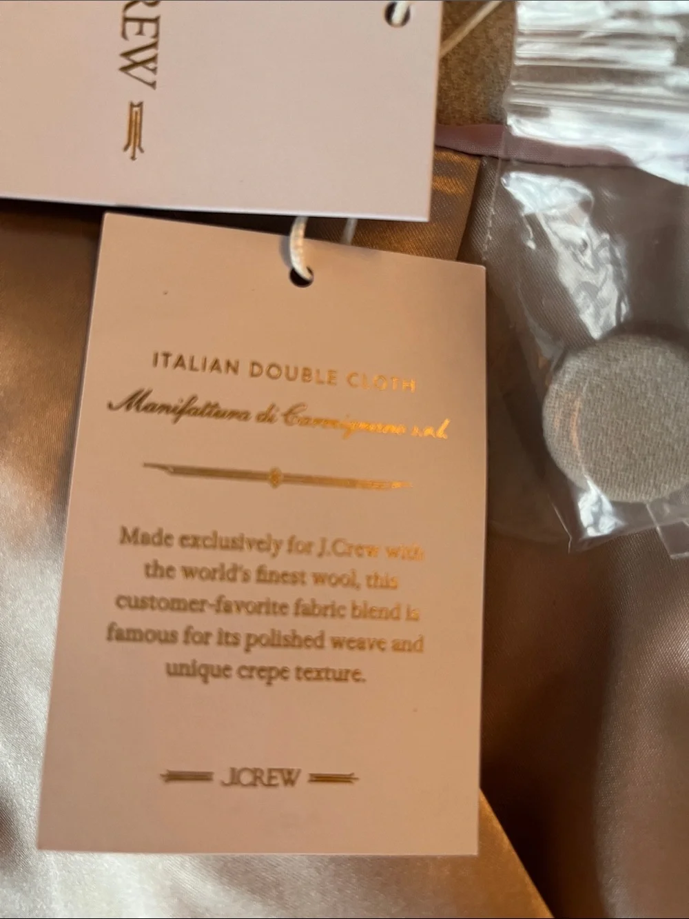 NWT J.Crew | Salon coat in Italian double-cloth wool | Oatmeal Ivory | Size 6